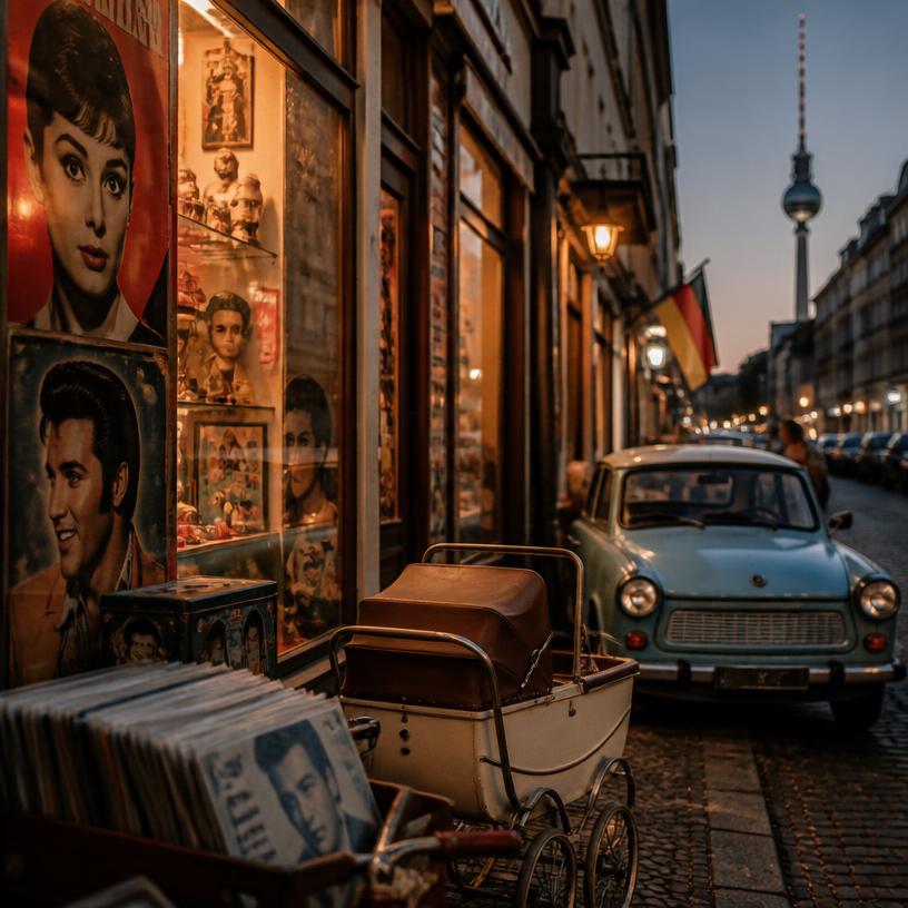 Nostalgische Popkultur-Panorama